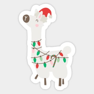 Christmas llama Sticker